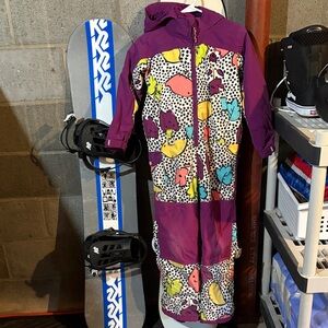 Burton Pop Polka Dot Print Kids Snowsuit Size 7/8